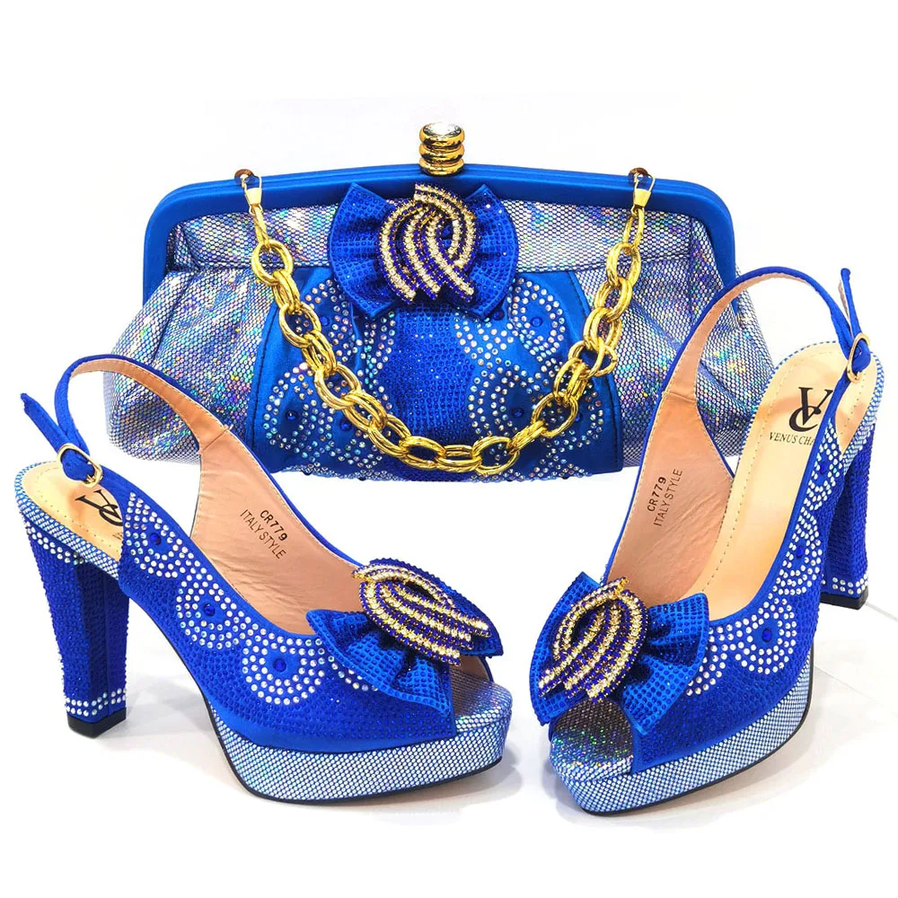 Italian design Ladies Shoes and Bag Set African Style Shoe And Matching Bag