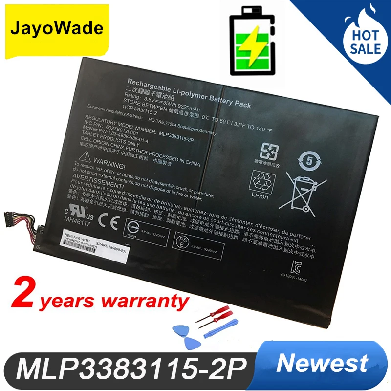 Batteria Di Fabbrica Mlp3383115-2P Per Hp Pavilion X2 10-J013Tu 10-J014Tu J024Tu 10-J025Tu 10-K000Ng 10-N003Tu Mh461171 789609-001