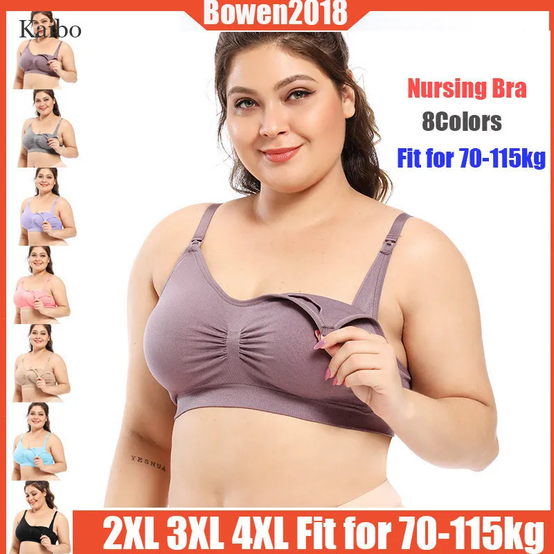 

2XL 3XL 4XL Nursing Bra Plus Size Pregnant Women's Underwear Maternity Breastfeeding Lingerie without Steel Ring