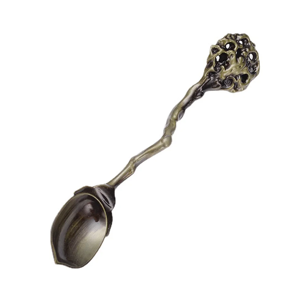 Coffee Spoon Gift Artifact Retro Walnut Carved Spoon Dessert Fruit Cake Ice Cream Coffee Stirring Spoon Kitchen Accessorie images - 6