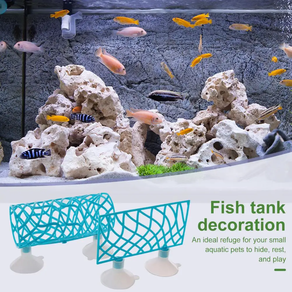 Betta Tunnel Bed Betta Fish Breeding Tunnel Set with Suction Cup Spawning Grounds Bed Aquarium Cave Tube Shelter for