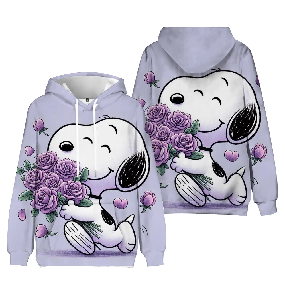 thumbnail image 1 of Suéter para padres e hijos adultos de primavera y otoño de 2024 con impresión 3D de dibujos animados de Snoopy y personalidad, moda urbana, 1 of 4