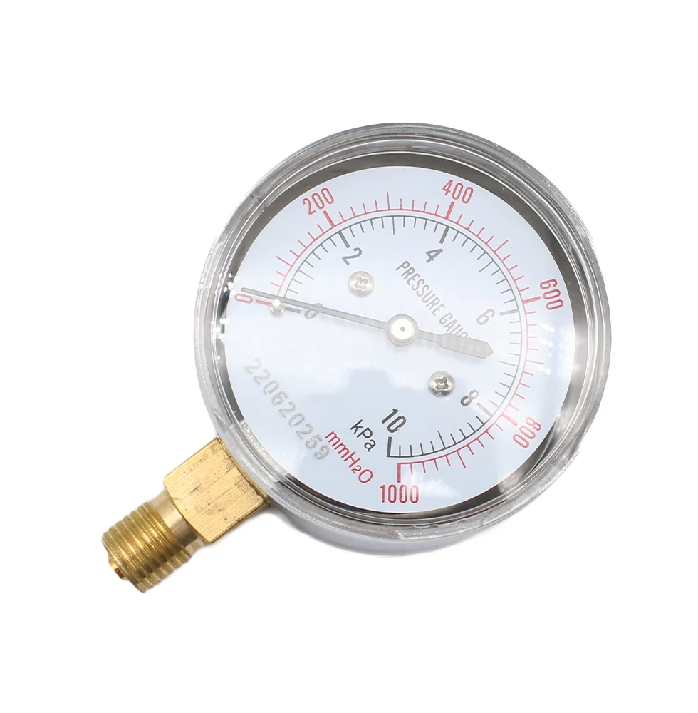 Diaphragm Pressure Gauge YE60 10KPa Gas Meter Overpressure Protected Micropressure Meter Kpa Meter