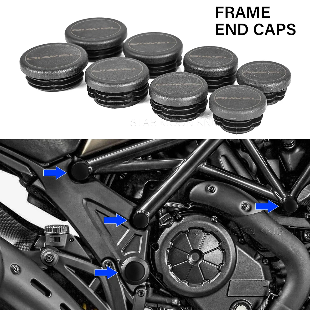 

Кожух кожух для рамы мотоцикла для Ducati Diavel 1200 Carbon Dark 2011-2018, декоративный колпачок, отверстие для рамы, крышка с s-образной заглушкой