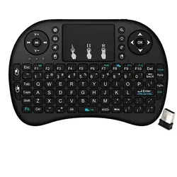 Mini Wireless Keyboard with Touchpad and Air Mouse Control (Black)