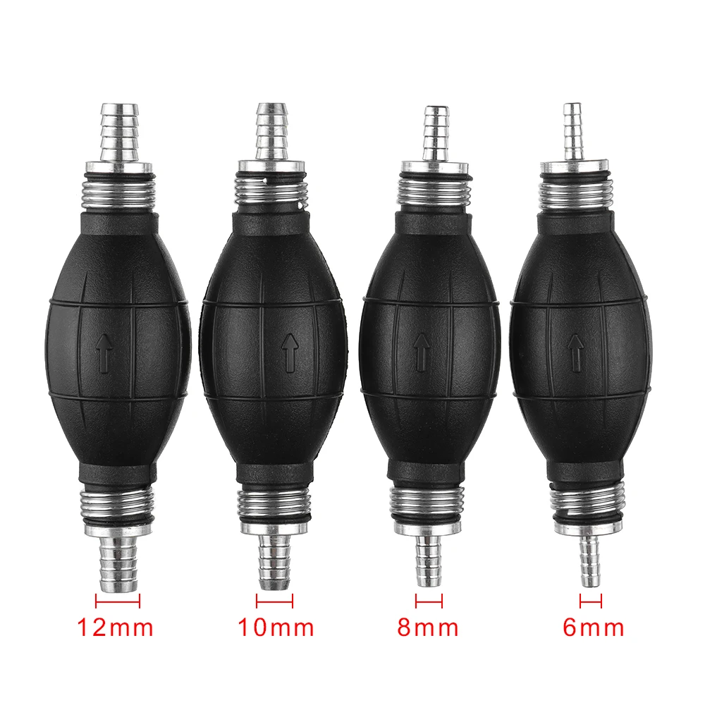Fuel Pump Transfer Pump 6mm/8mm/10mm/12mm Manual Rubber Aluminum Hand Primer Liquid Transfer