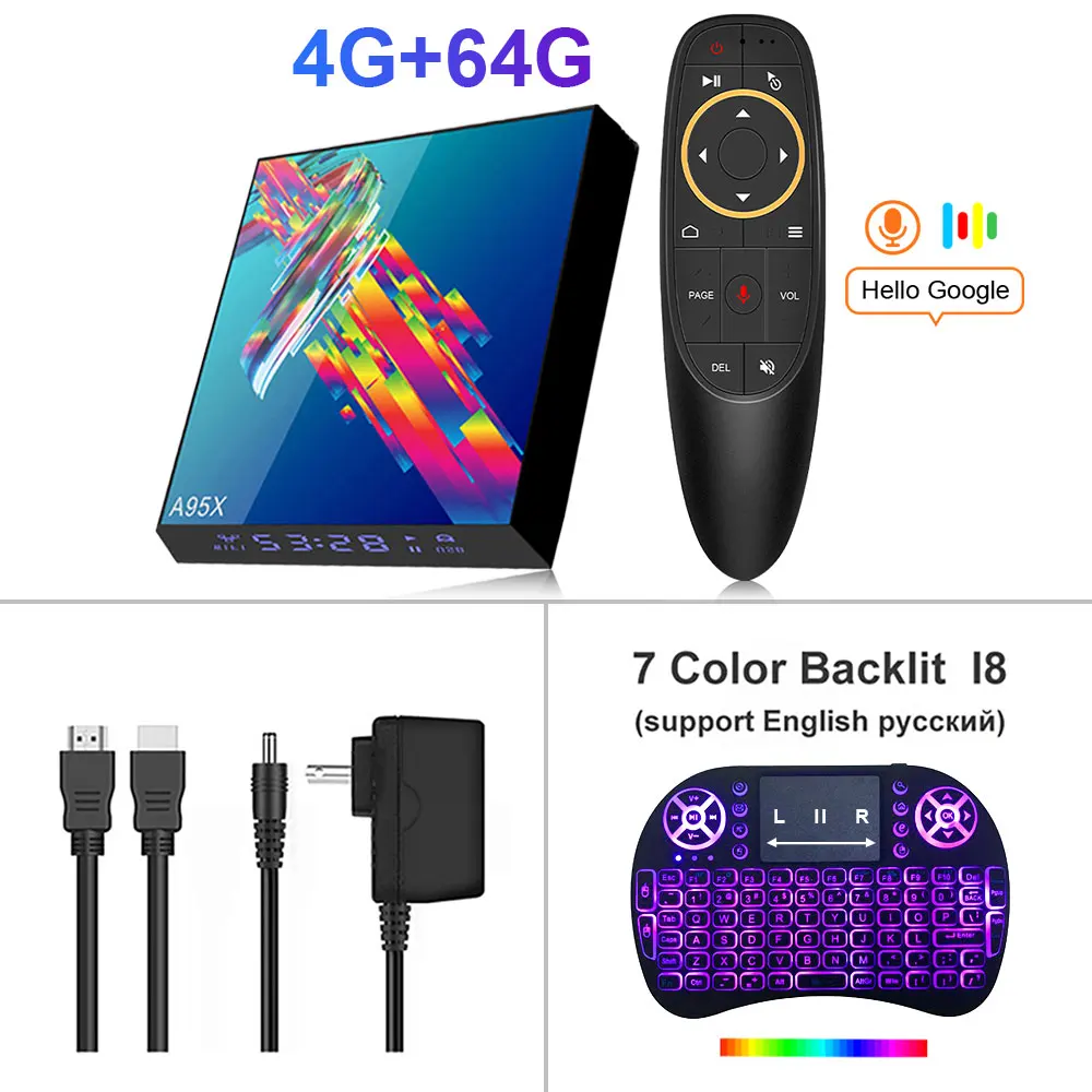 Приставка Смарт-ТВ A95X R3 Android 10 0 Wi-Fi 2 4 ГГц/5G 6K BT совместимая с Allwinner H616 ГБ 64