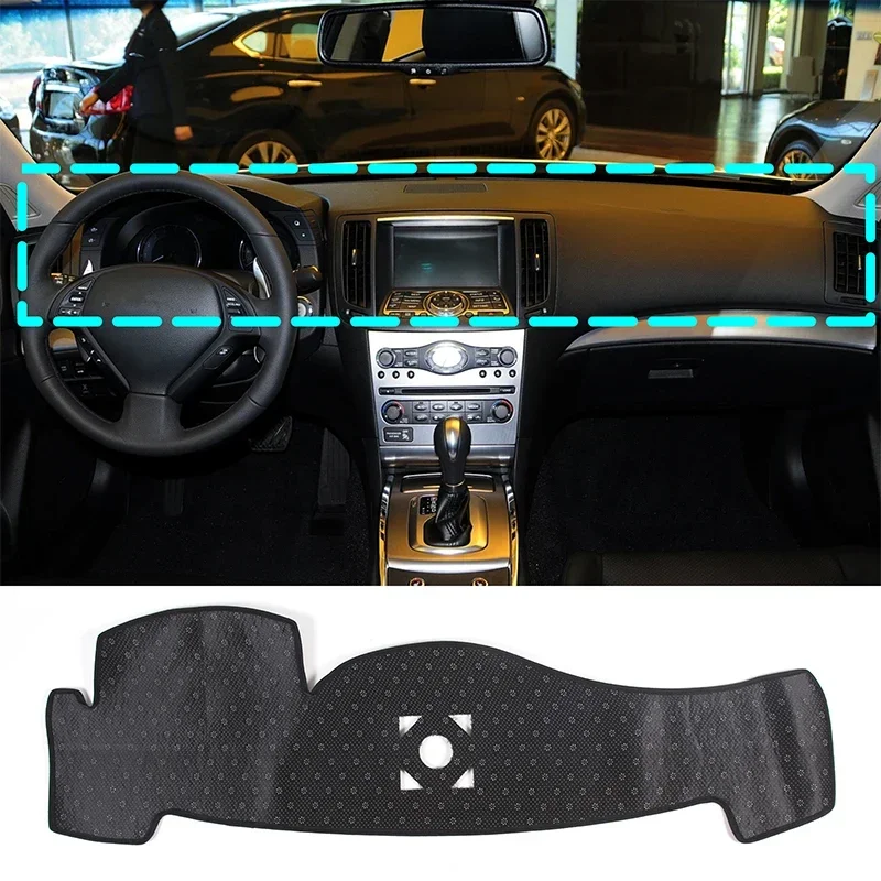 

For Infiniti G25 G35 G37 Q40 Q60 2008-2015 Polyester Car Decoration Dashboard Light-proof Pad Center Console Sun Pad Accessories
