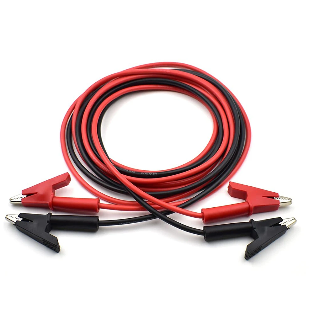 

2PCS 14 AWG Alligator Clips Test Leads Wire Cable Universal Test Leads With Alligator Clip For Electrical Testing LED Tester