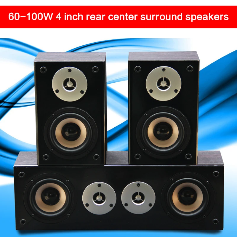 Wall Mount Rear Center Surround Speaker 100W High Power 4 Inch Home Theater Passive Audio Combination Audio High Fidelity audio speakers bookshelf speakers