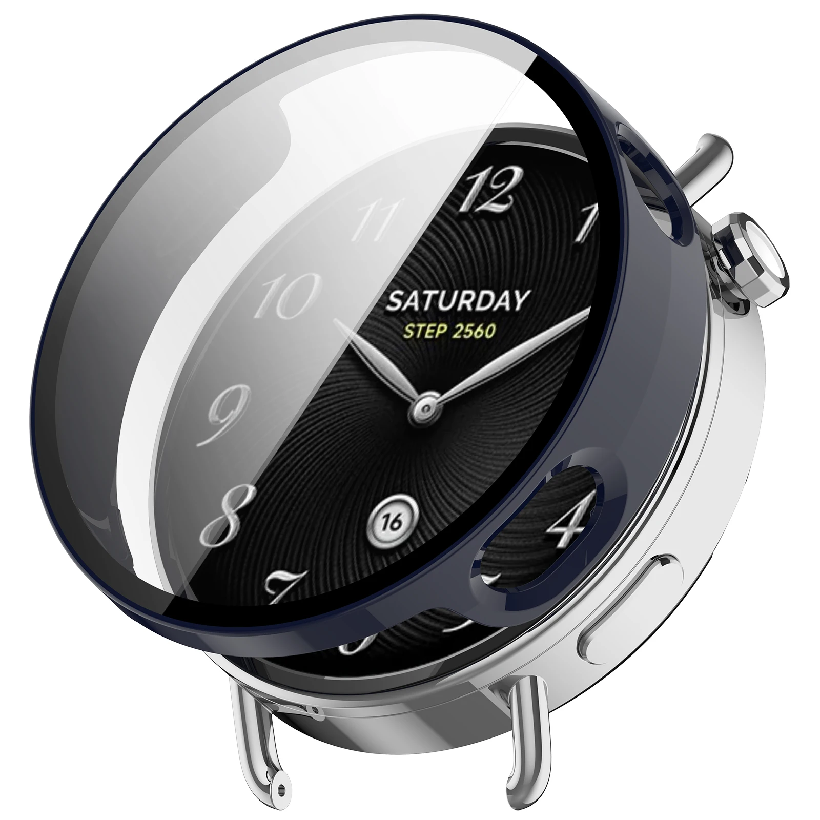 Enhanced Protective Case with Screen Protector for Smartwatch - 2-in-1 Durable Shell with Tempered Glass Film