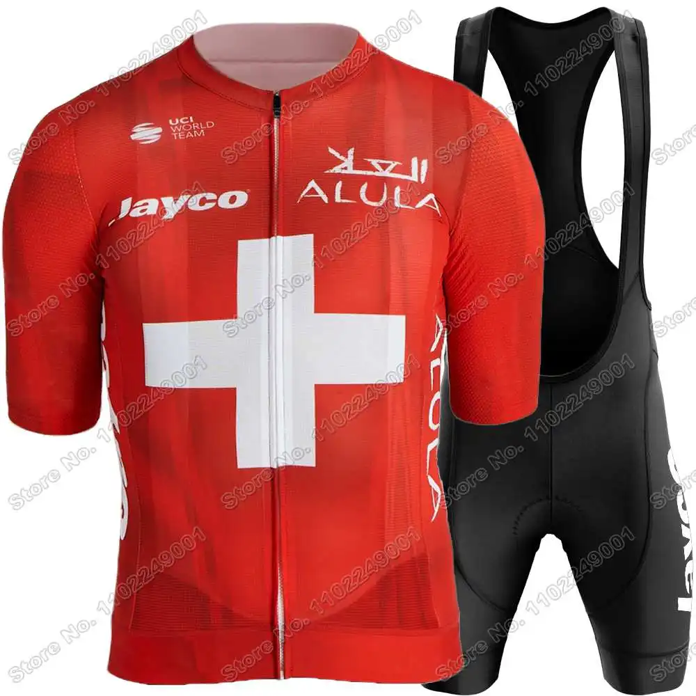 2025 Team Jayco Alula Cycling Jersey Set Summer Cycling Clothing Men's Short Sleeve Kit Road Bike Shirts Suit Bicycle Bib Shorts 4