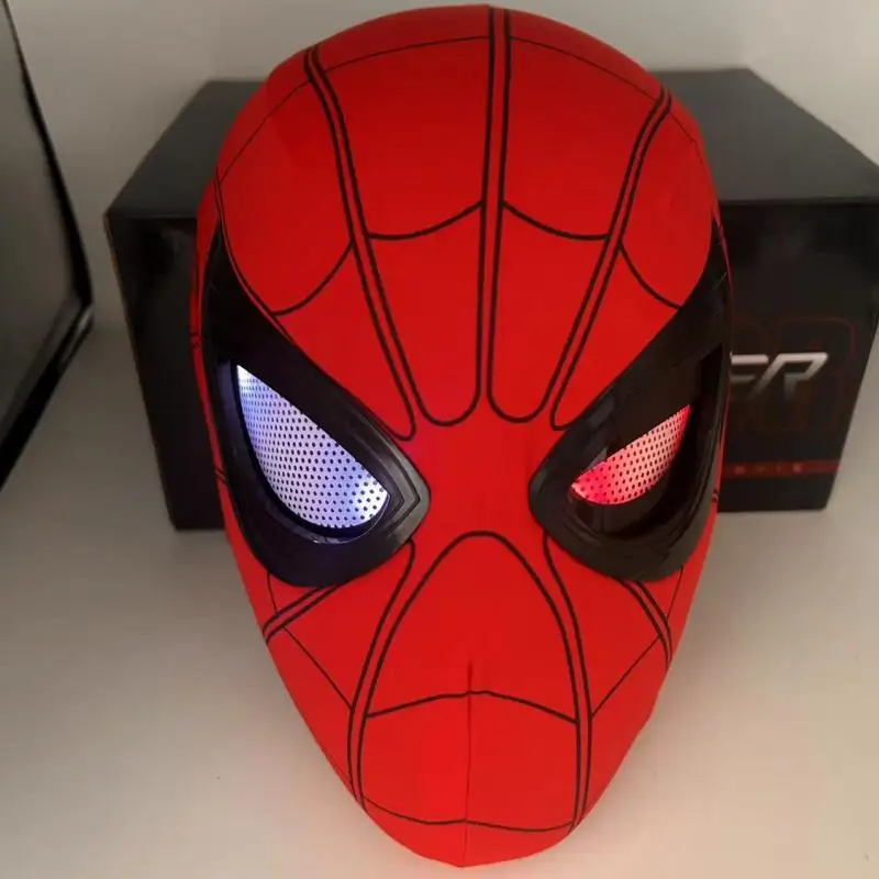 New Spider-Man:No Way Home Spider Man Mask Luxury Helmet Ricaricabile Remote Eyes Maschera Mobile Con Led Cosplay Gift Toy Ke