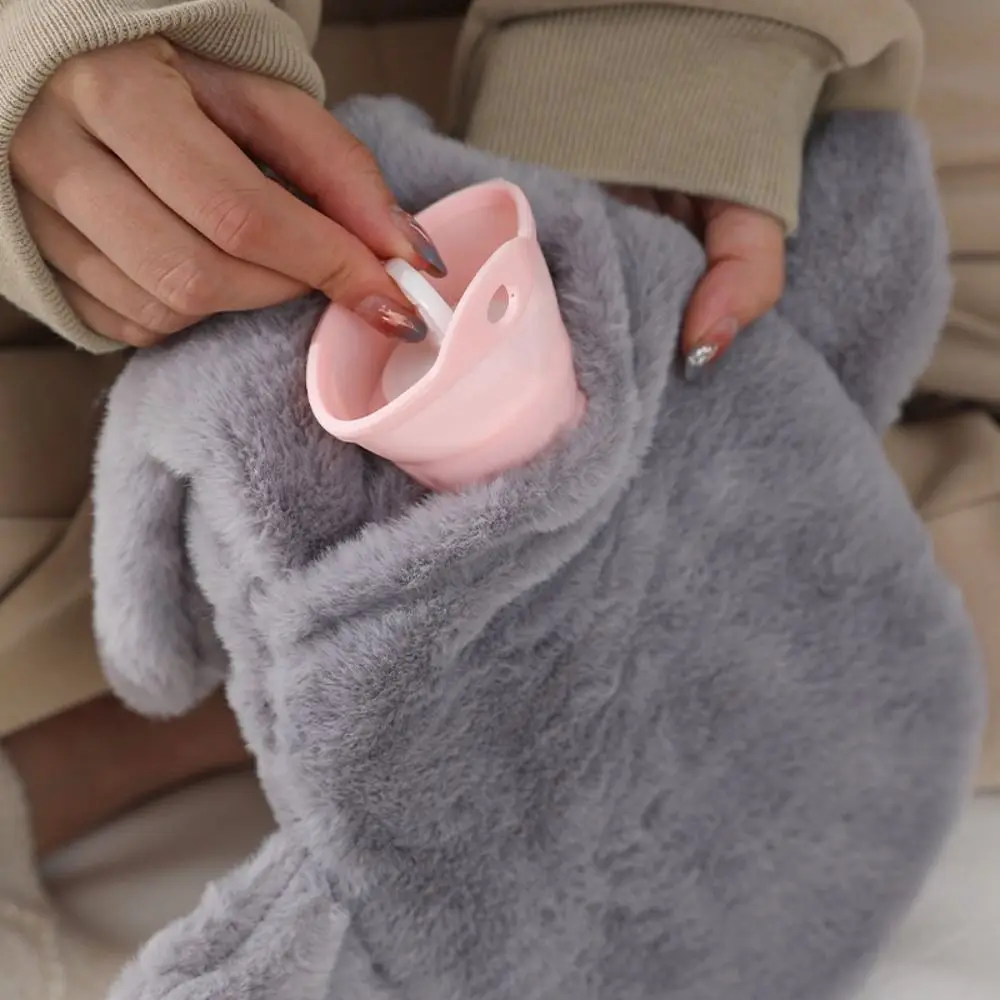 Cute Soft Cover Shark Hot Water Bottle Insulating Detachable Hand Warmer Leak-proof PVC Heat Reusable Bag Office