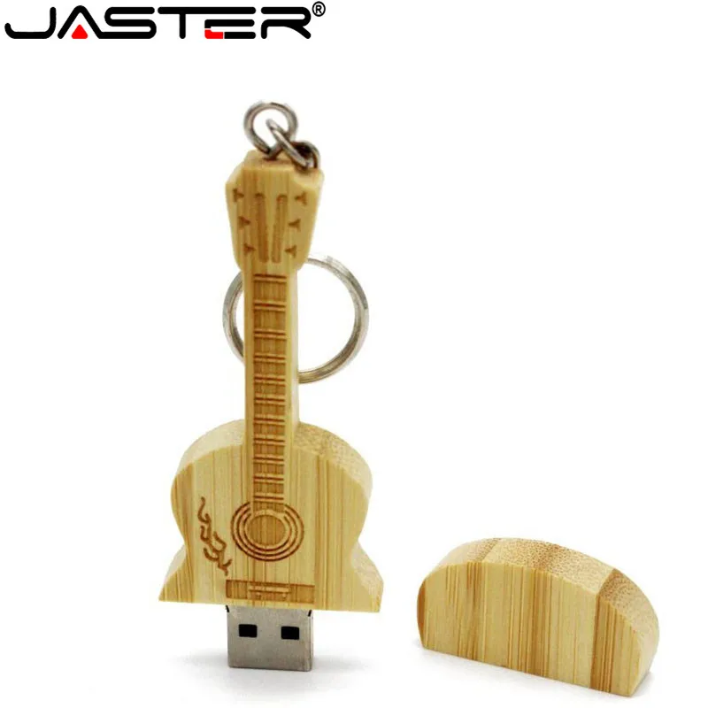 JASTER 새로운 뜨거운 판매 나무 기타 usb 플래시 드라이브 pendrives 펜 드라이브 8GB16GB32GB 64GB 자동차 키 플래시 카드 메모리 스틱 미니 선물