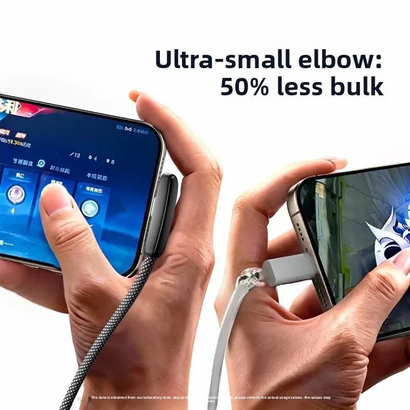High-Speed 100W Right Angle USB-C Charging Cable