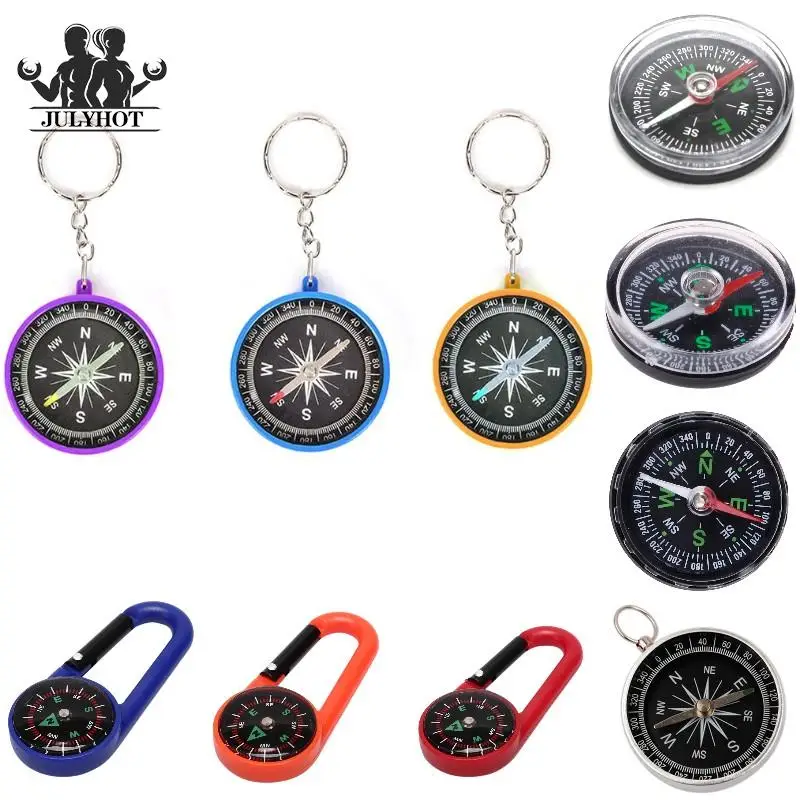 1pc Outdoor Compass Camping Hiking Survival Emergency Lightweight Compass Portable Navigation Tool Keychain For Trekking Hunting