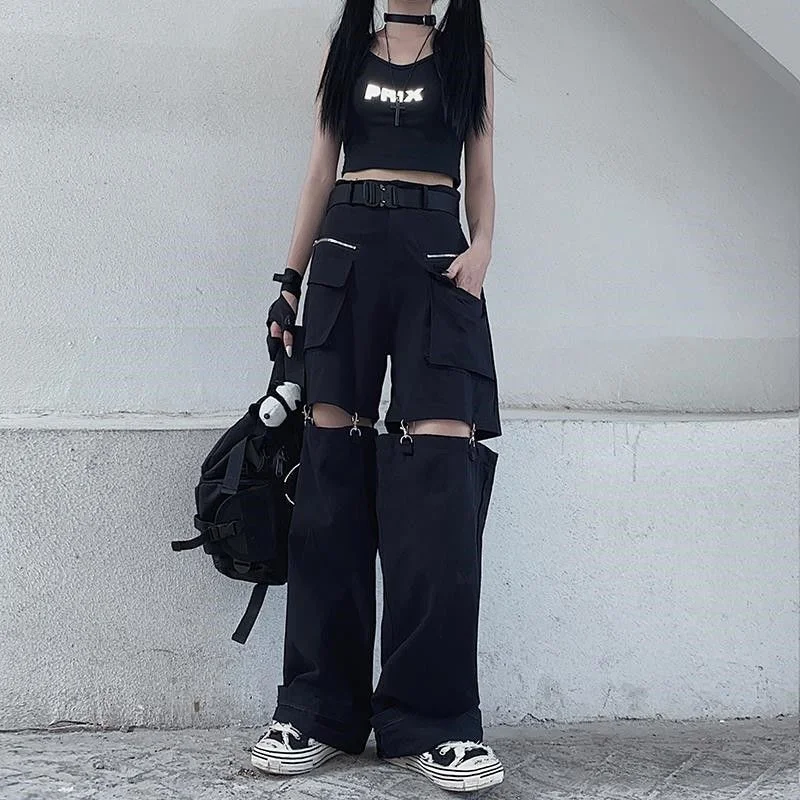Deeptown Gothic Techwear Emo Black 