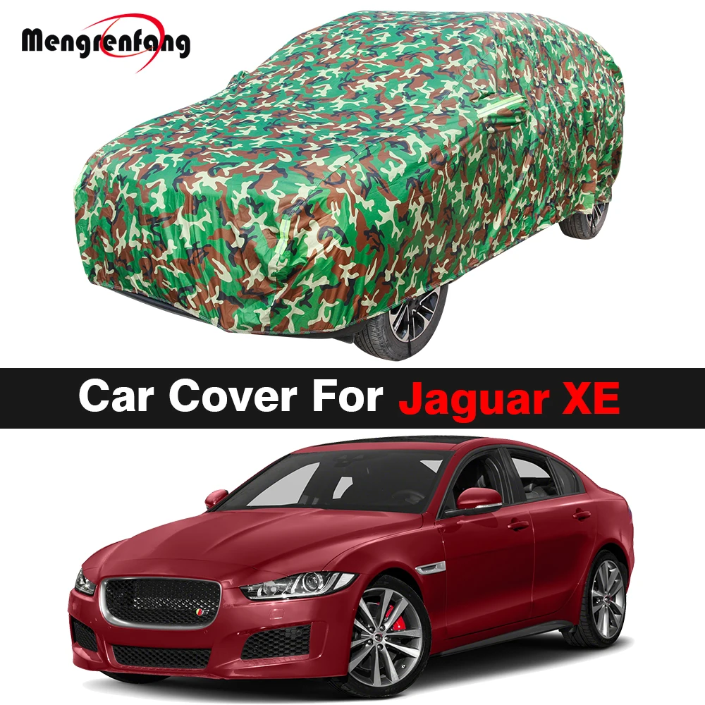 

Camouflage Full Car Cover Outdoor Anti-UV Sun Shade Snow Rain Wind Resistant Waterproof Auto Cover For Jaguar XE 2015-2023