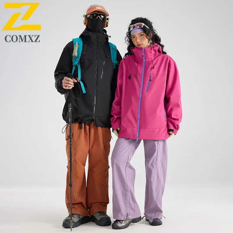 COMXZ Luxury Loose Men Jacket Versatile Camping Durable Motorcycle Coat Fashion Hooded Street Style Comfortable Autumn Outerwear