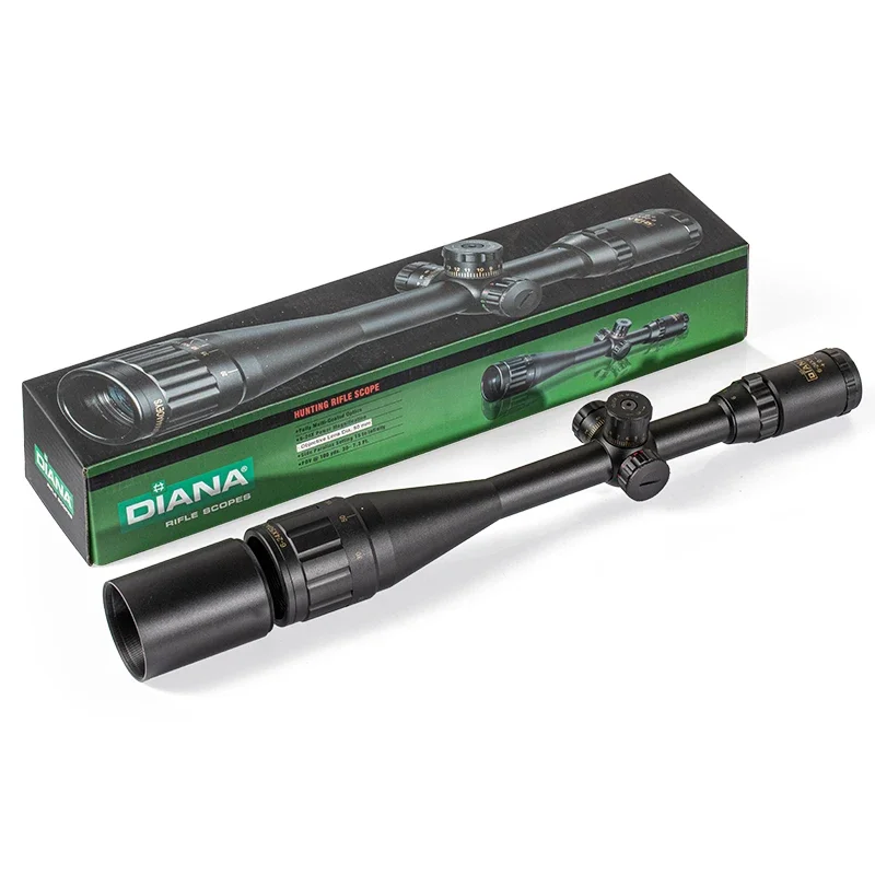 DIANA 6-24x50 AOE Tactics Rifle Scope Lock System Green Red Dot light Sniper Gear Optical Sight Spotting Scope For Hunting red dot sight rifle scope