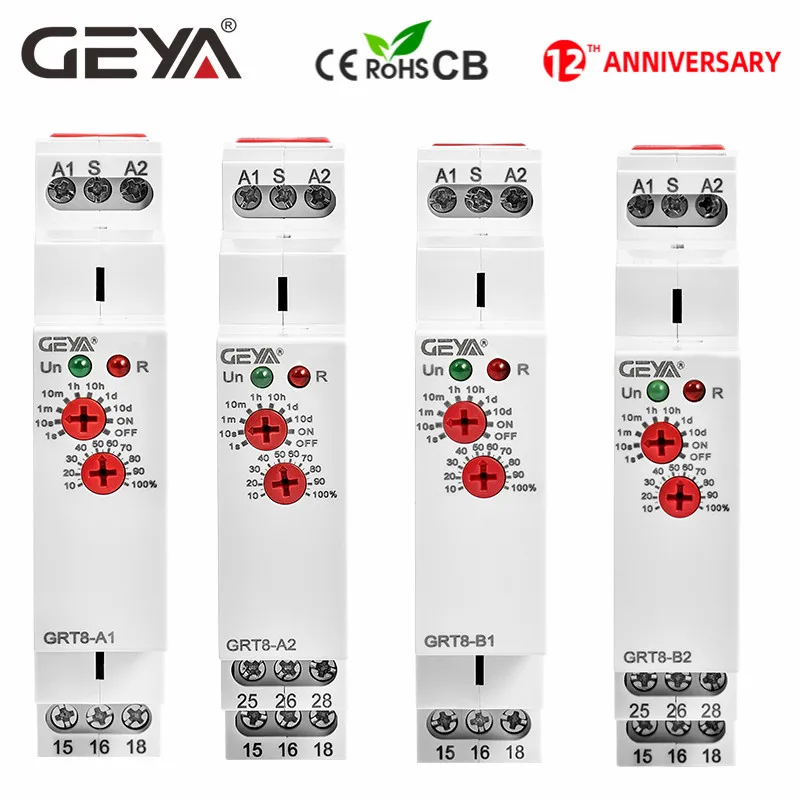 GEYA On Off Time Delay Relay AC 230V 16A Multifunction Timer Relay 1SPDT 