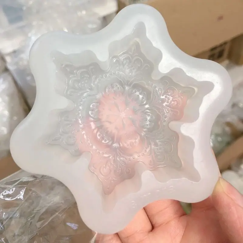 

3D силиконовая форма для снежинки, форма для выпечки торта для изготовления шоколадной помадки