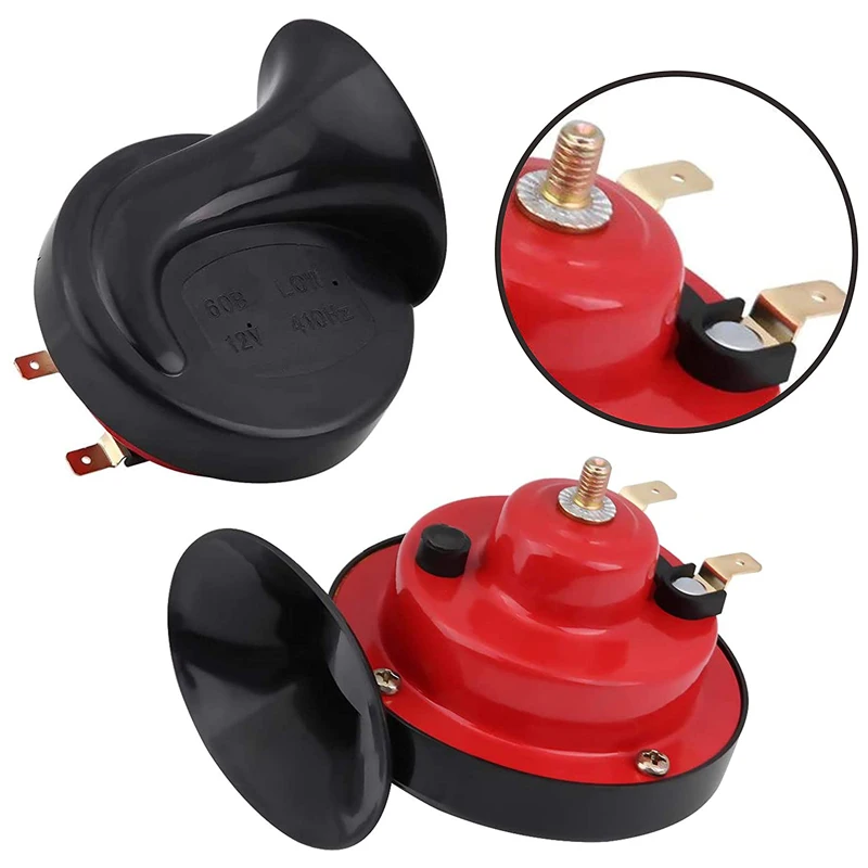 2pcs 12V Air Horn for Car Snail Electric Air Horn Marine Boat Loud Alarm Kit Boat Motorcycle Dual Tone Car Loud Universal