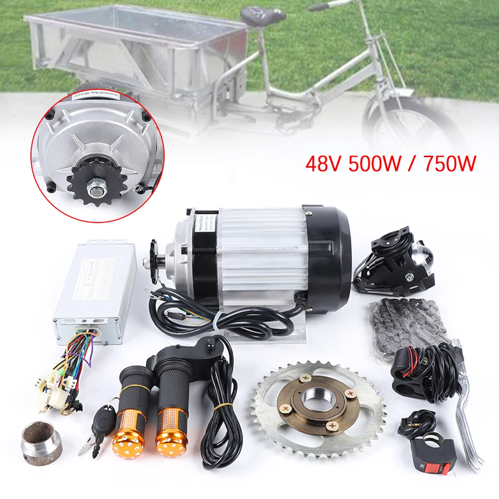 500W/750W 48V Electric Brushless Geared Motor Kits For Tricycle