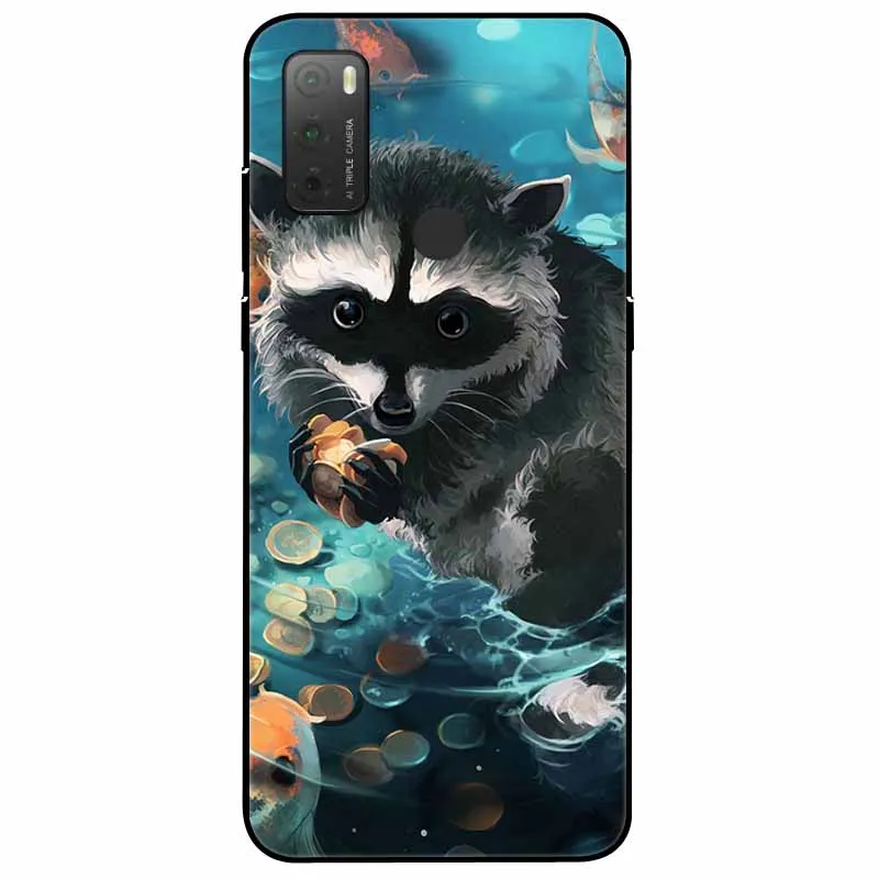 Chic Cat Design Soft Black Silicone Protective Case
