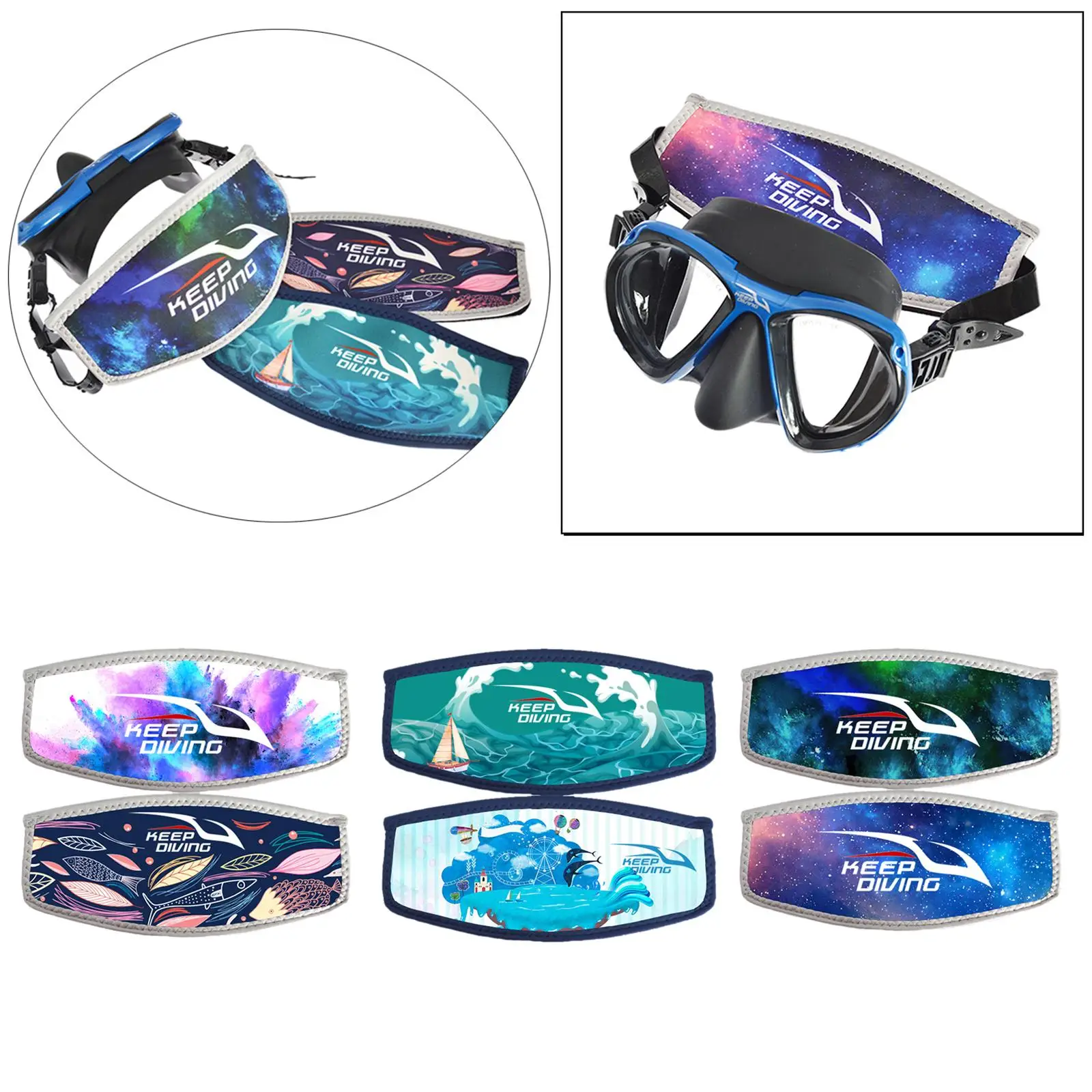 Replacement diving mask straps scuba strap wrapper snorkeling water sports