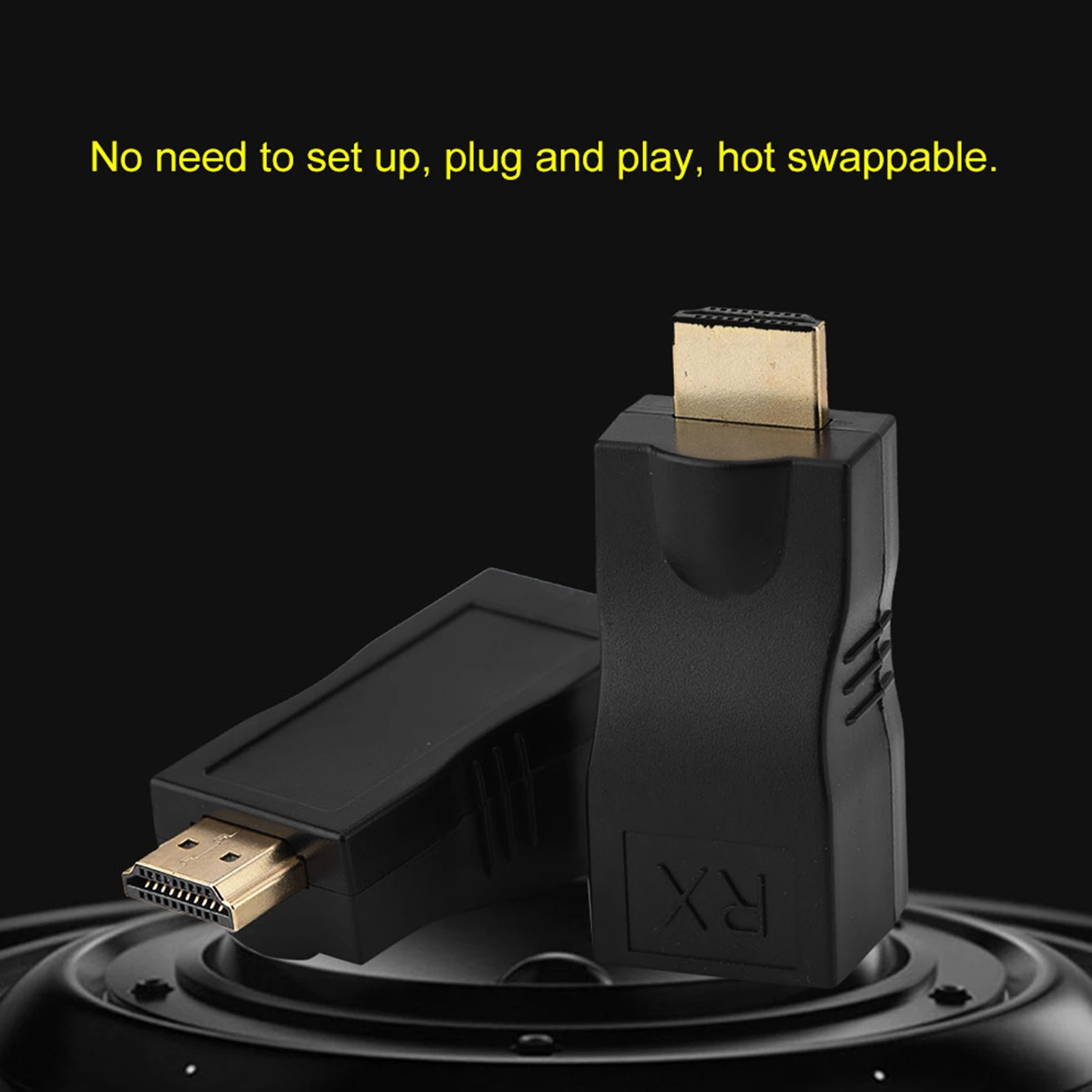 Single Cable Extender 2x HDMI 30m To RJ45 Network Cable Extender Converter Repeater Over CAT‑5e CAT6 HDMI to RJ45 Extender