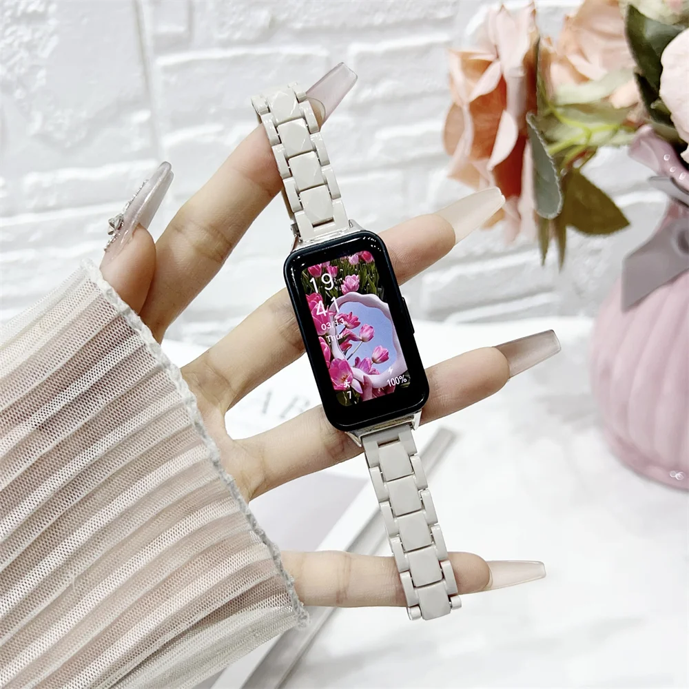 Women's Colorful Resin Transparent Watch Strap Replacement Bracelet