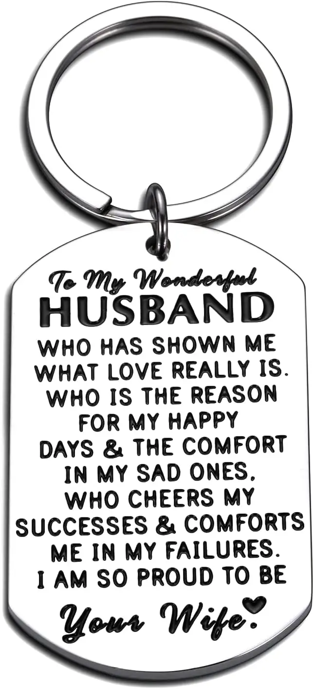 Personalised Photo Keyring Birthday Present Gift Lovely Husband Love 