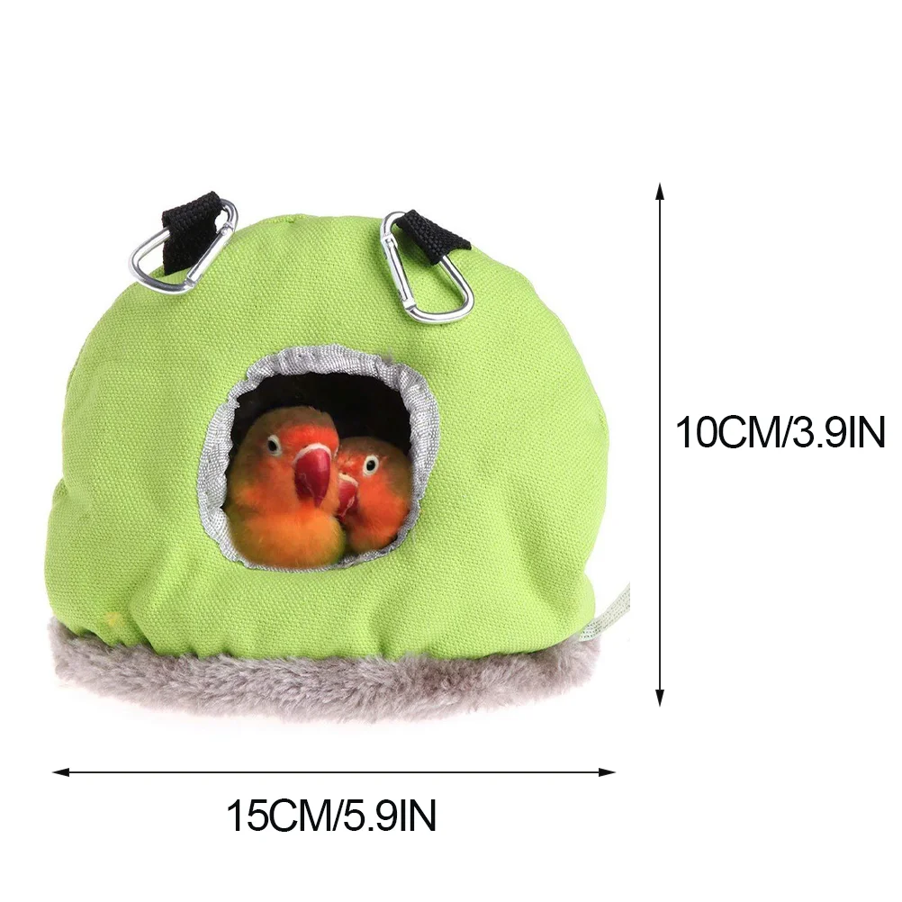 Bird Cage Pet Warm House Parrot Hammock Cotton Sleeping Bed Tent Winter for