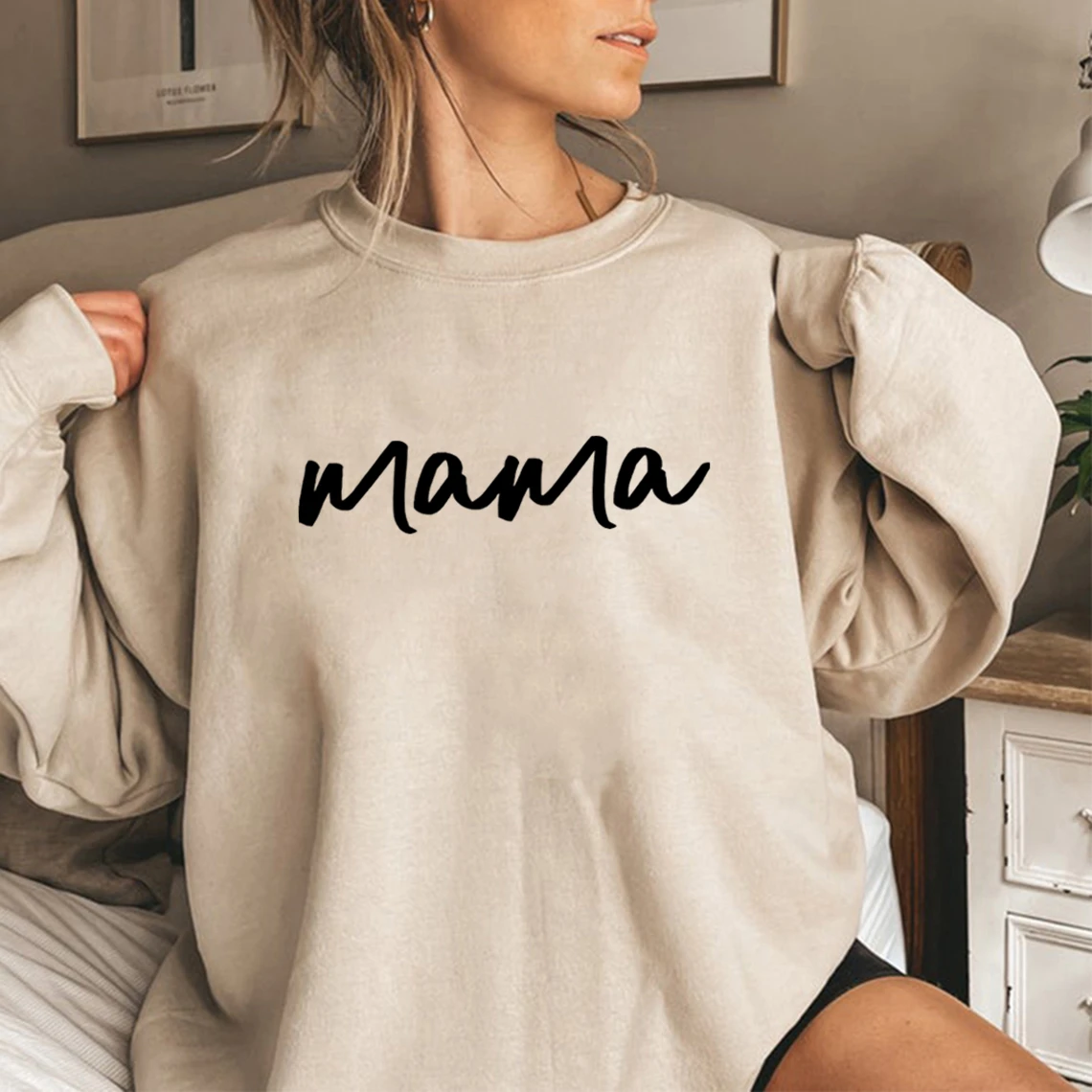 Sudadera de cuello redondo para mamá, suéter para mamá, Sudadera con capucha para embarazadas, Regalo para mamá, jerséis para con capucha y sudaderas| - AliExpress