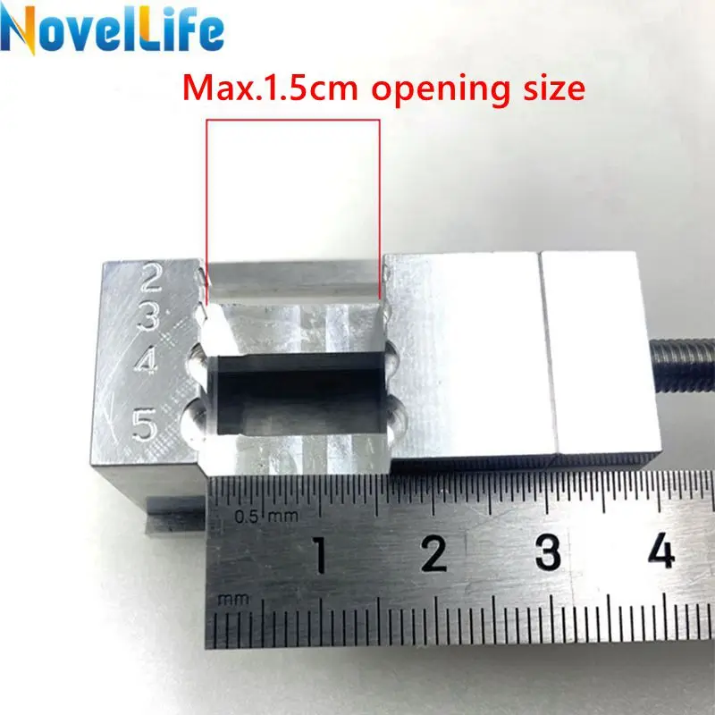 Glomora Mini Drill Press Vice Bench Vice Clamp Aluminum Flat - View #7