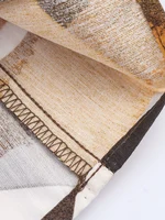 2025 Women Summer MIDI Skirts Vintage Print Poplin Belt Female Elegant Street A-Line Skirt Clothing - Image 6