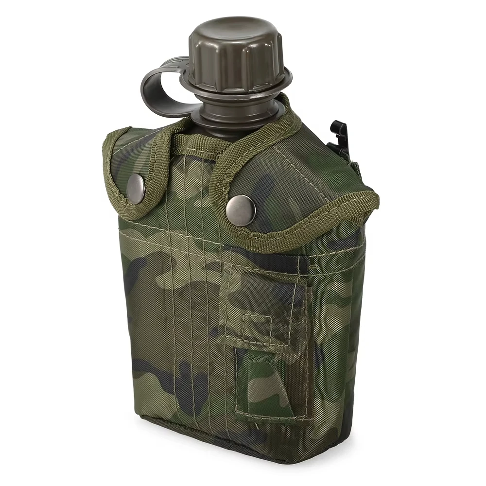 1L Kettle Outdoor Military Canteen Bottle Backpacking Survival Water Kettle Camping Hiking Bottle