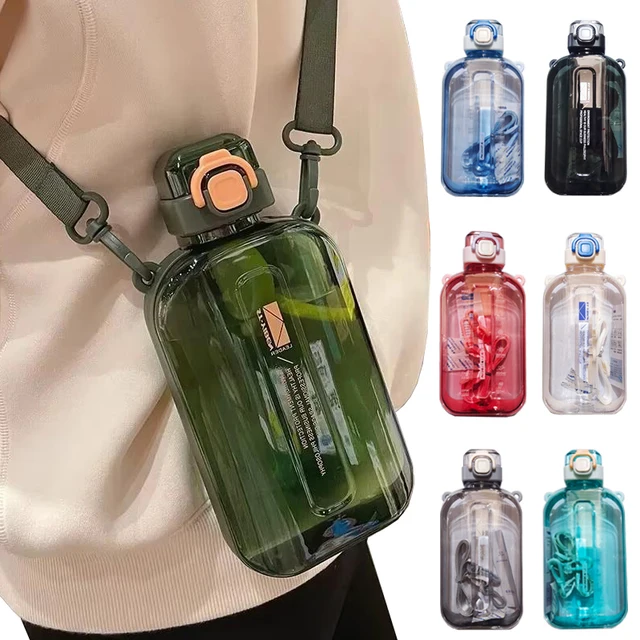 Flat Transparent Portable Water Bottle 1