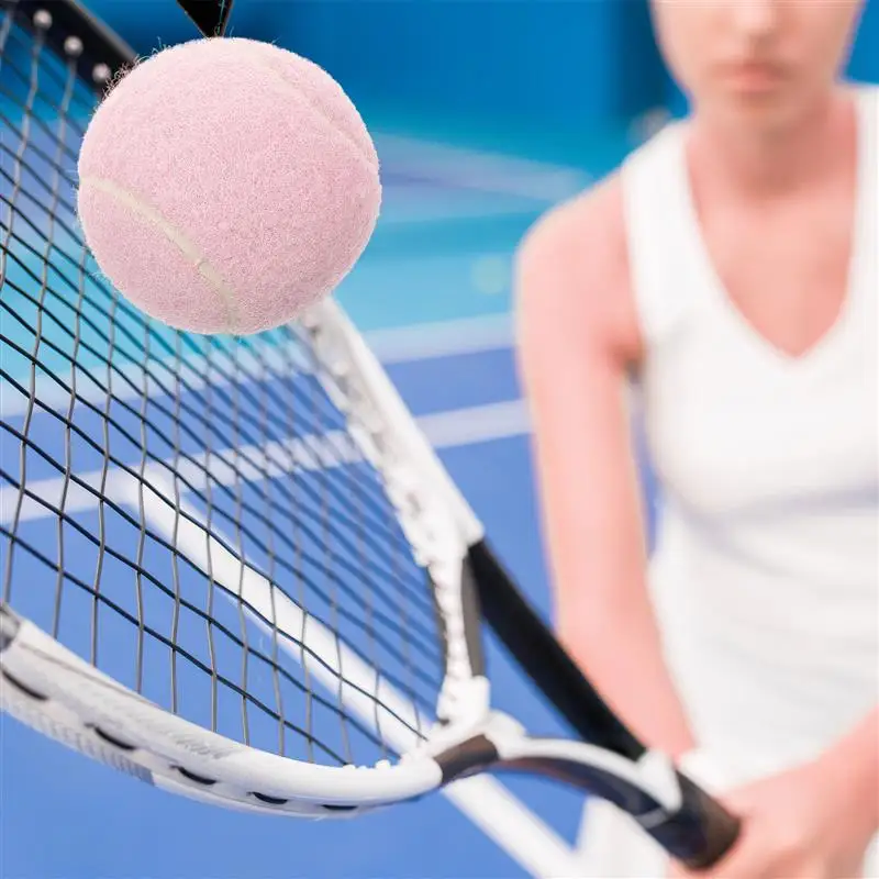 2Pcs Training Tennis Playground Tennis Rubber Beginner Practice Balls for Player Pink tennis For beginner training
