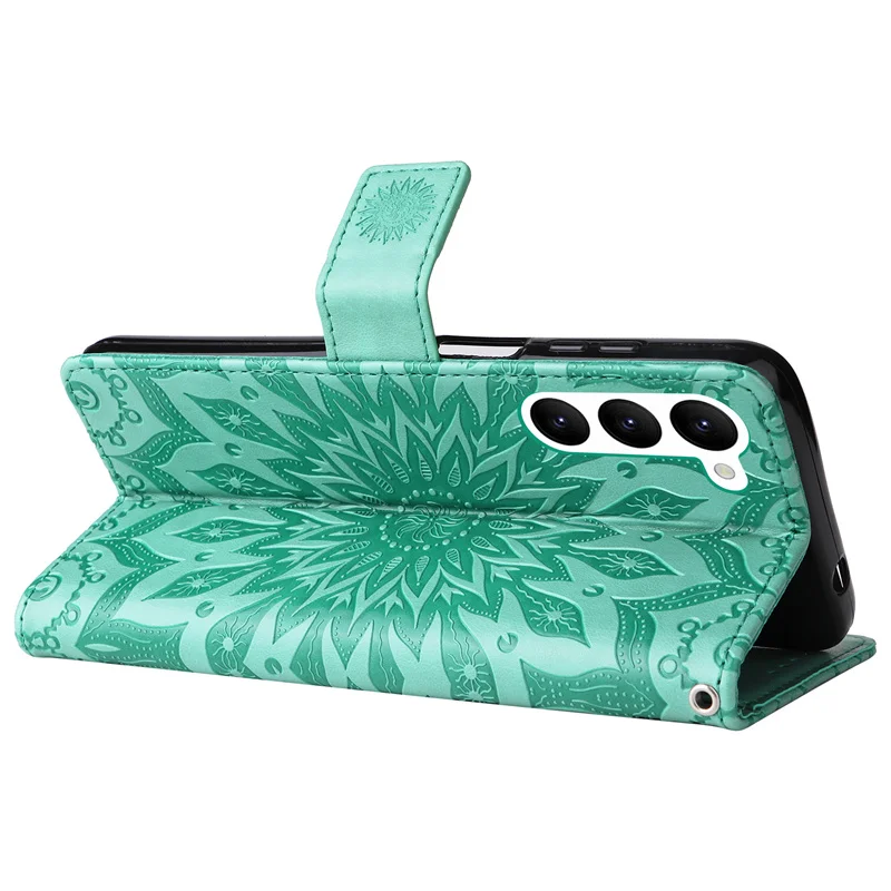 Suower Flip Leder Magnetische Brieftasche Handyhülle für Samsung Galaxy S23 S21 FE S22 Ultra Plus Rückseite mit Kartensteckplatz_voghion.com