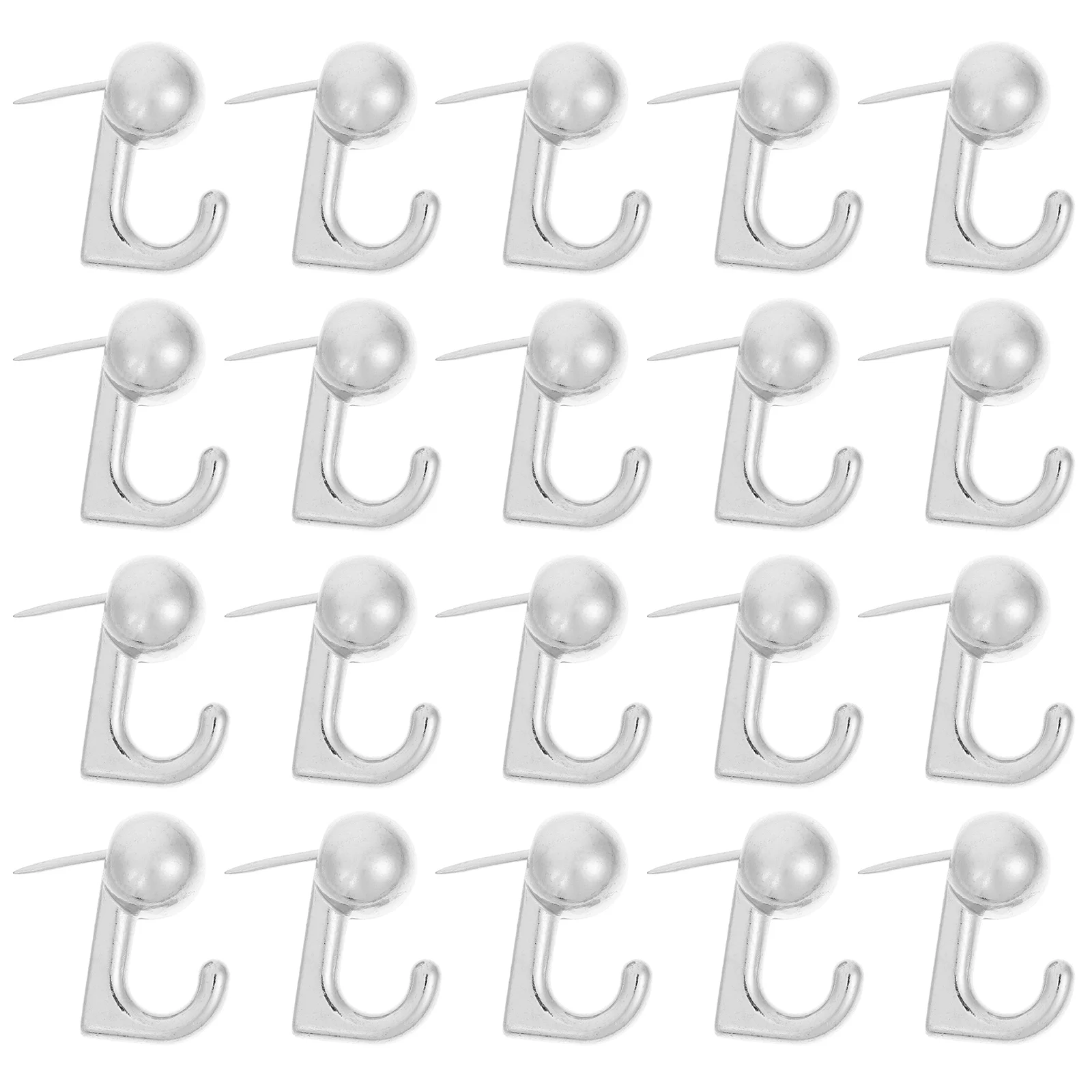 

20 Pcs Peg Decorative Push Pin Wall Hooks Metal Stud Thumb Tacks Zinc Alloy Picture Hanging