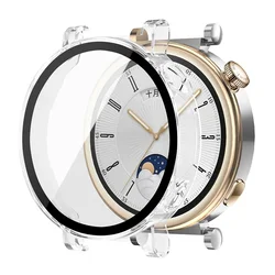 Premium Full-Cover Glass Protective Case for Huawei GT4 Smartwatch (Clear GT4 41MM)