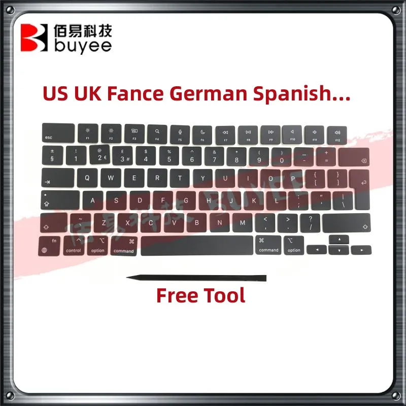 A2442 A2485 Keycaps Keys Cap Per Apple Macbook Pro M1 Pro/Max Retina 14 "16" A2442 A2485 Sostituzione Keycap Tastiera Portatile