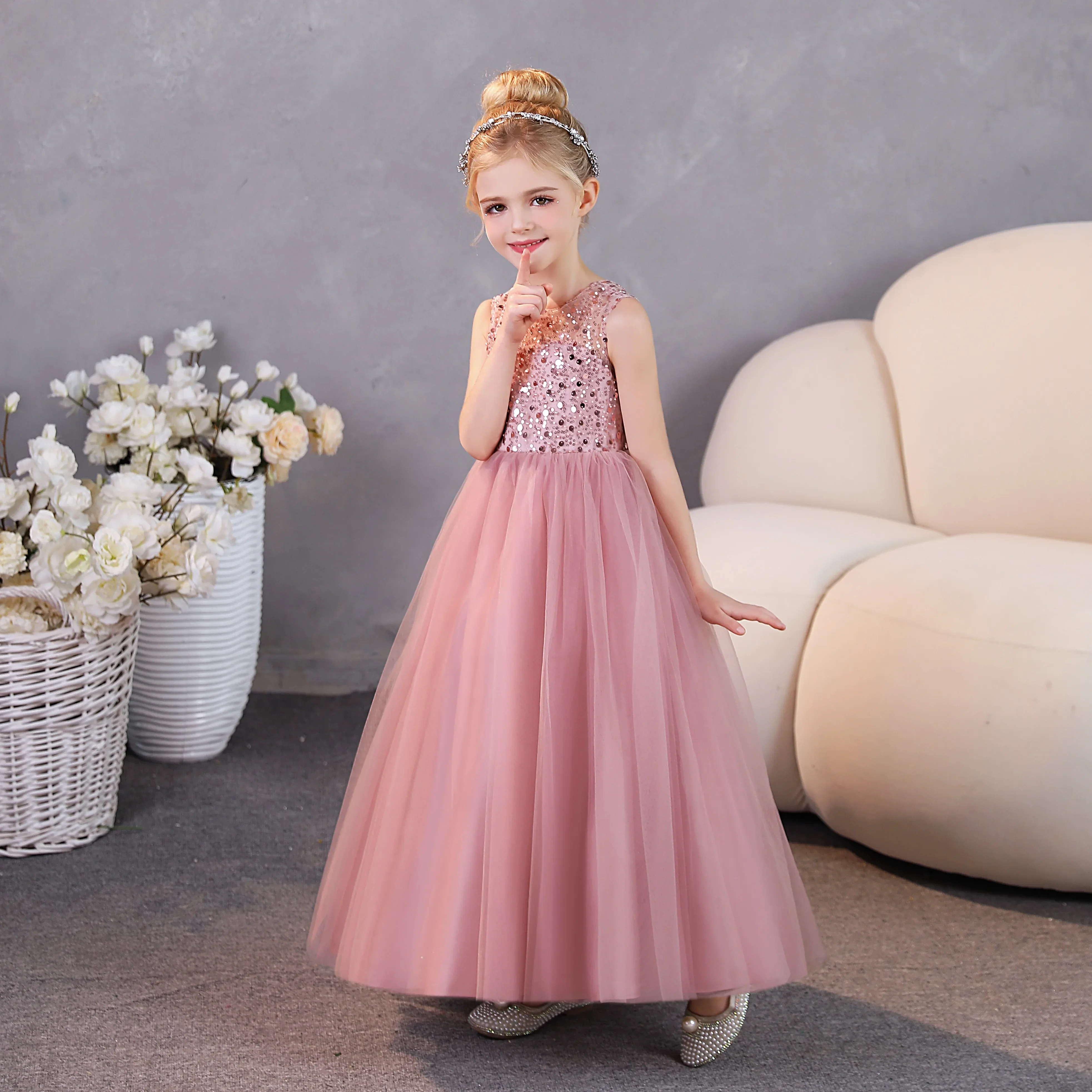 Dusty Rose Flower Girl Dress Pattern: The Perfect Choice for Weddings,  Birthdays & Special Occasions