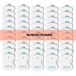 Ems Muscle Stimulator Replacement Electrodes - Conductive Gel Massage Pads for Physiotherapy and Body Therapy (50 PCS)