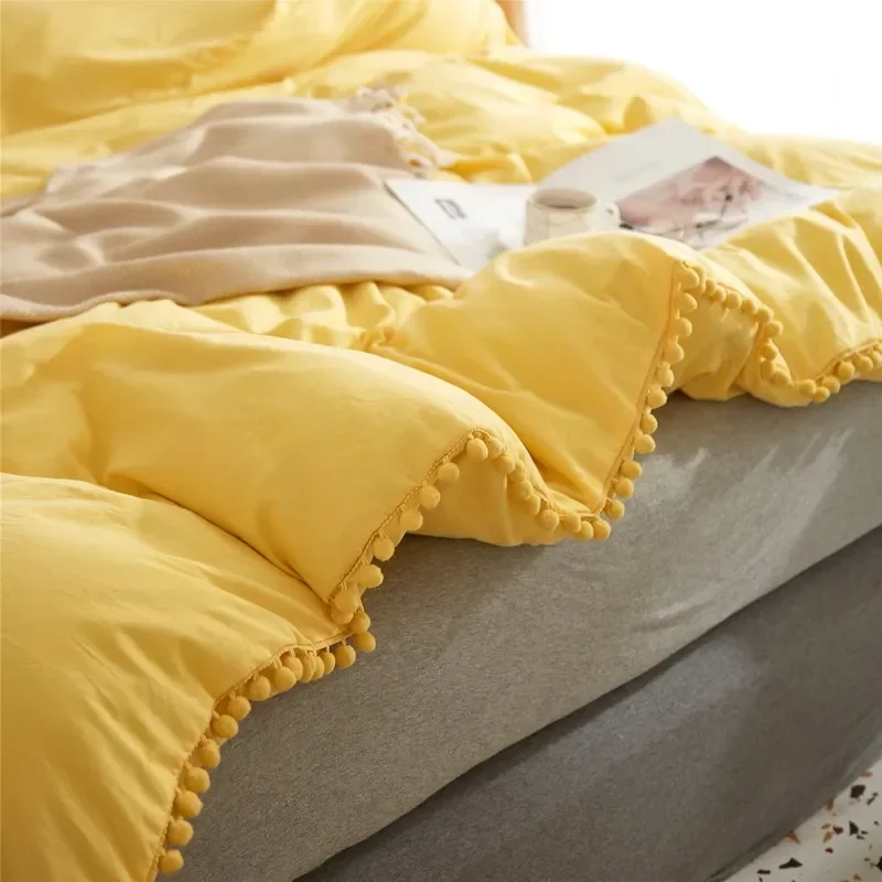 Soft Washed Duvet Cover 3 Pieces Bedding Set 4