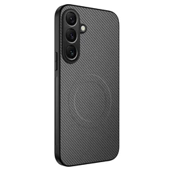 Business Carbon Fibre Texture Magnetic Slim Drop - Proof Case - Samsung A07 (GRAY)