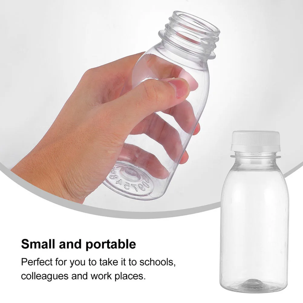 10Pcs 100ml Multi-function Juice Bottles Milk Bottles Leakproof Bottles Portable Beverage Bottles Plastic Water Empty Reusable